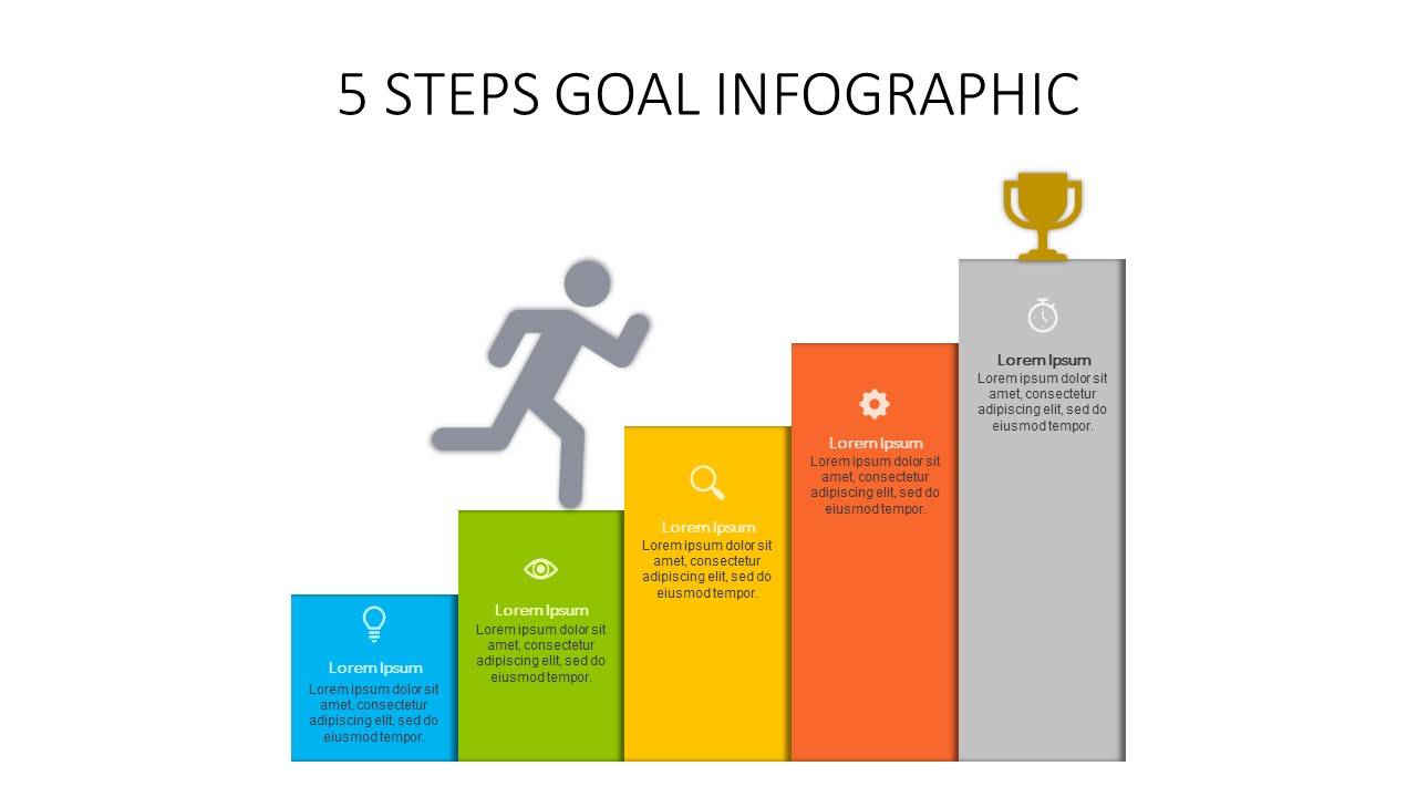 Steps Infographic For PowerPoint 8 SlideGem