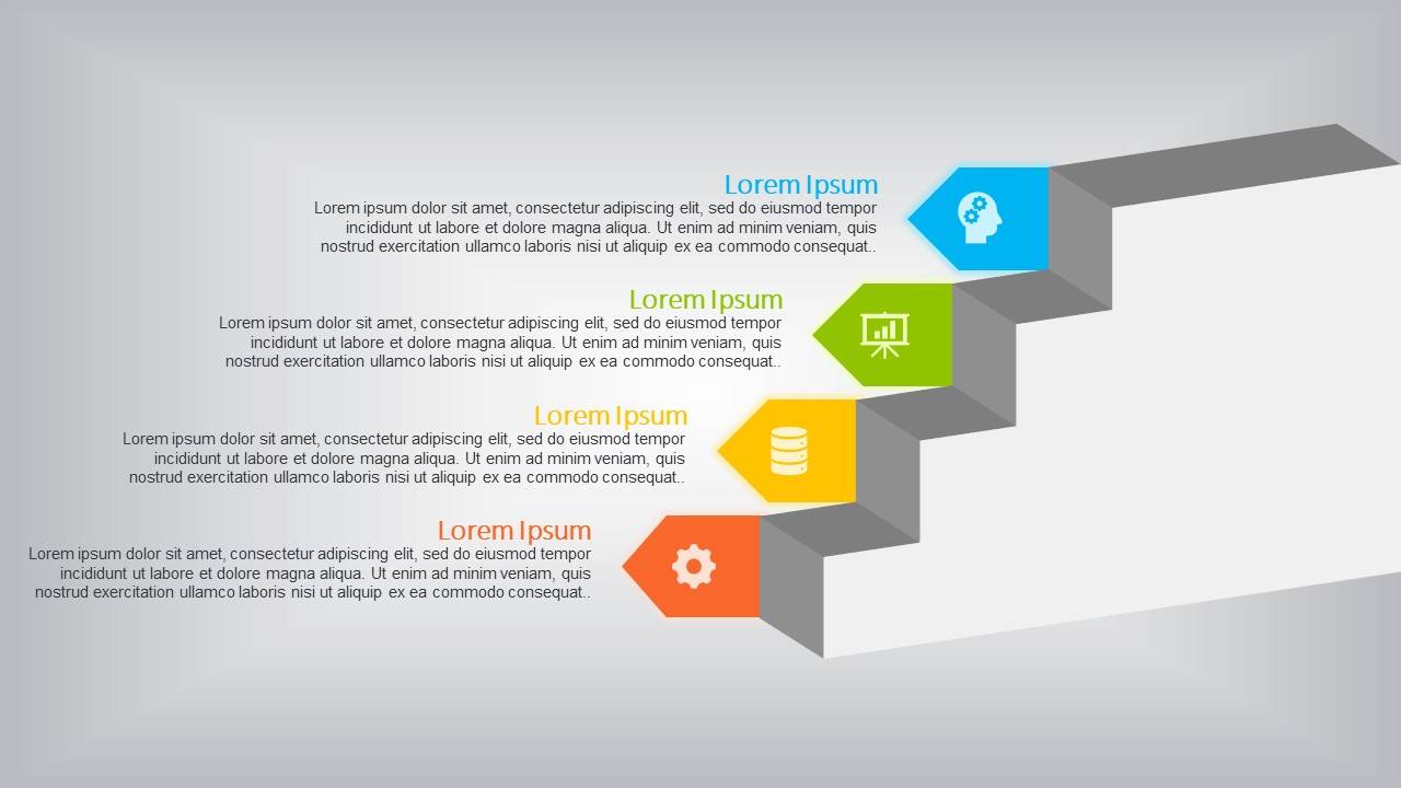 Ladder PowerPoint Infographic 6 SlideGem