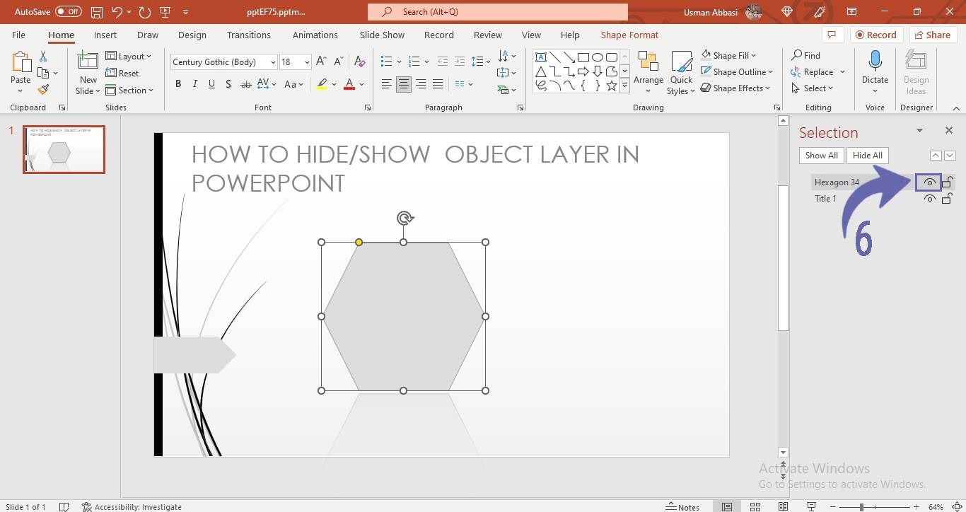 Customizing selection pane in PowerPoint