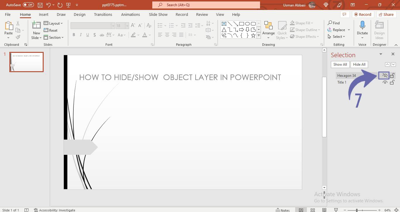 Customizing selection pane in PowerPoint