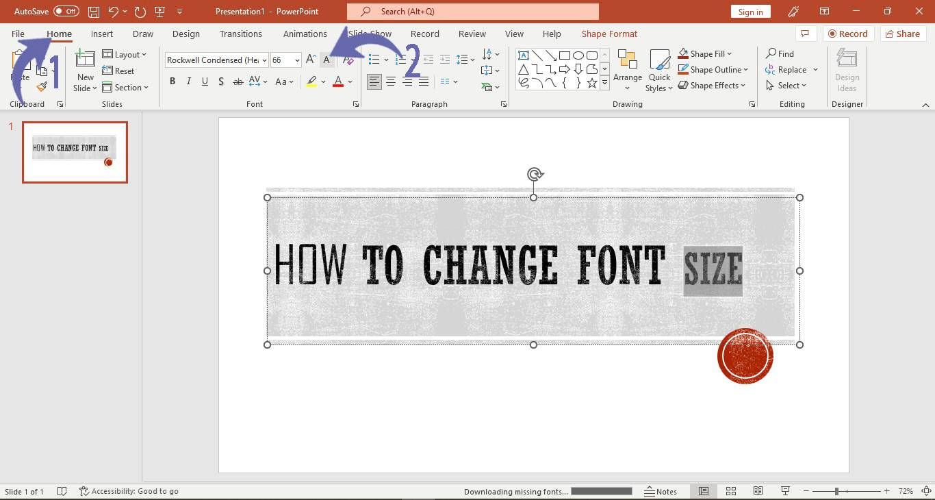 Decreasing Font Size in PowerPoint