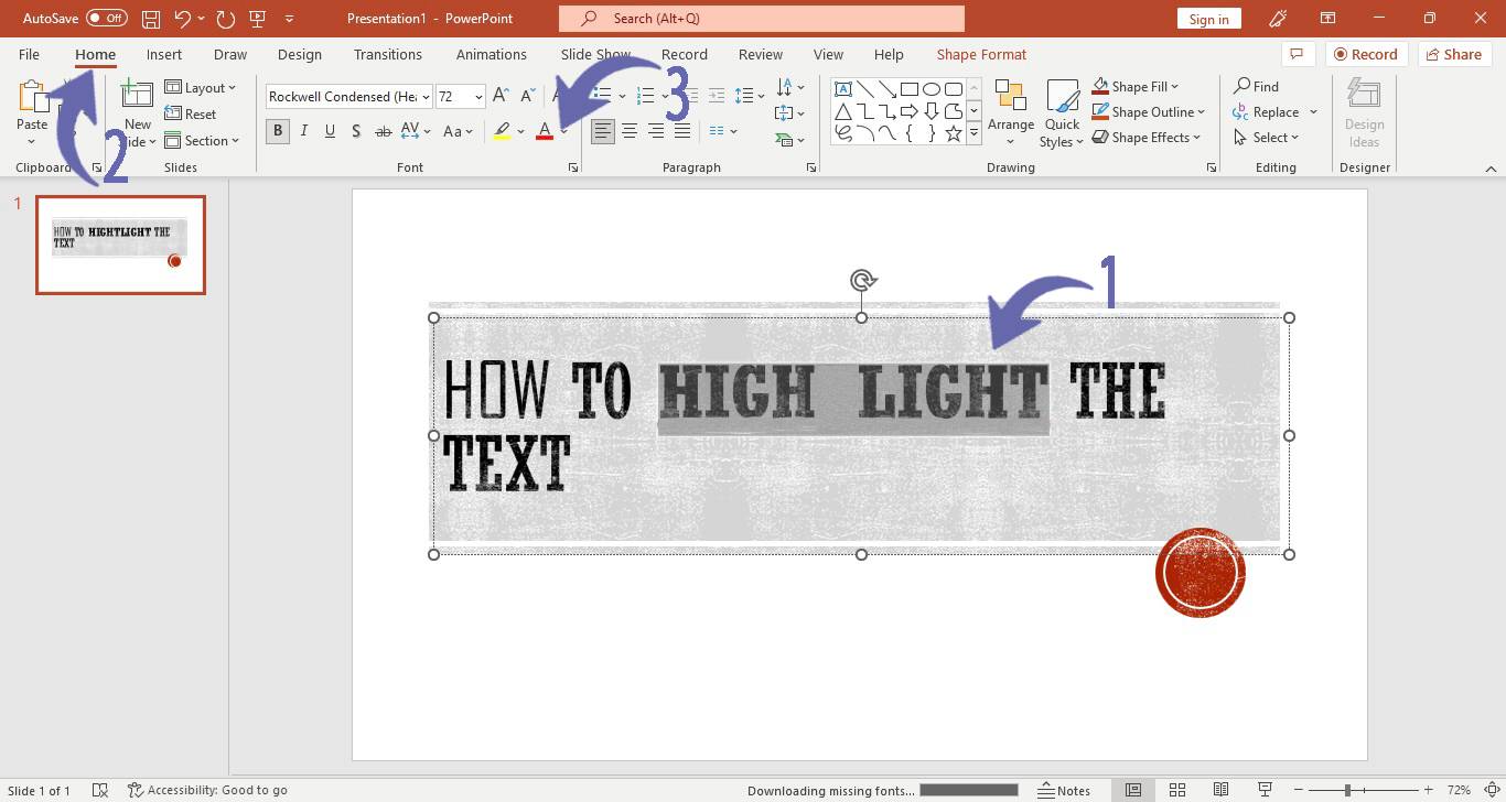 Highlighting Text in PowerPoint