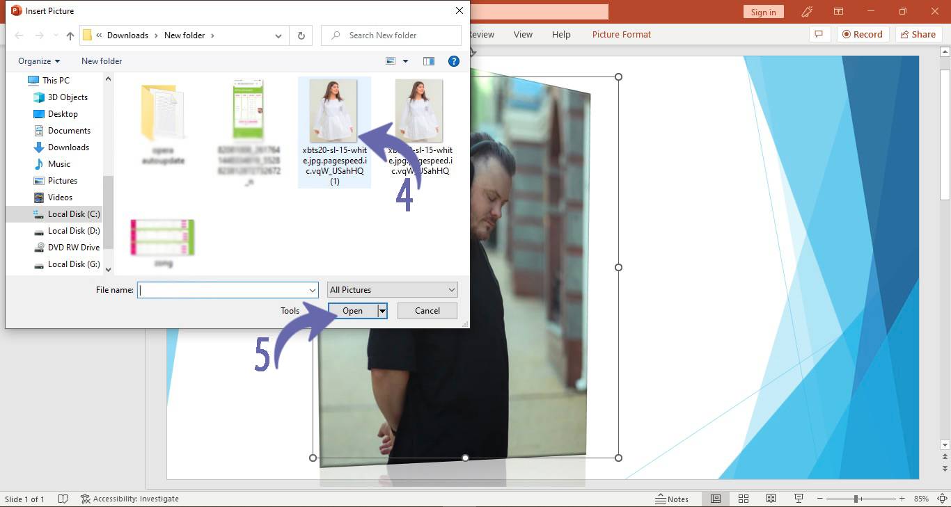 Changing picture in PowerPoint