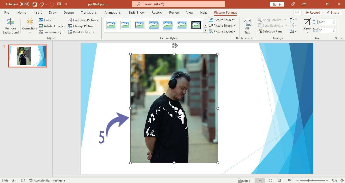 Removing background of an image in PowerPoint