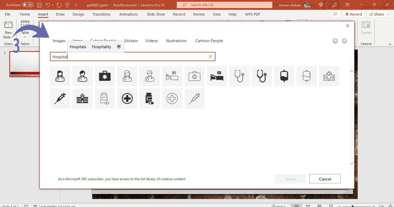 Changing icon in PowerPoint
