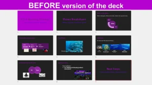Before Version of the deck Guestio : Marketing Presentation
